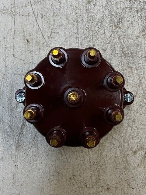 Maroon/Red 8 Cylinder Distributor Cap