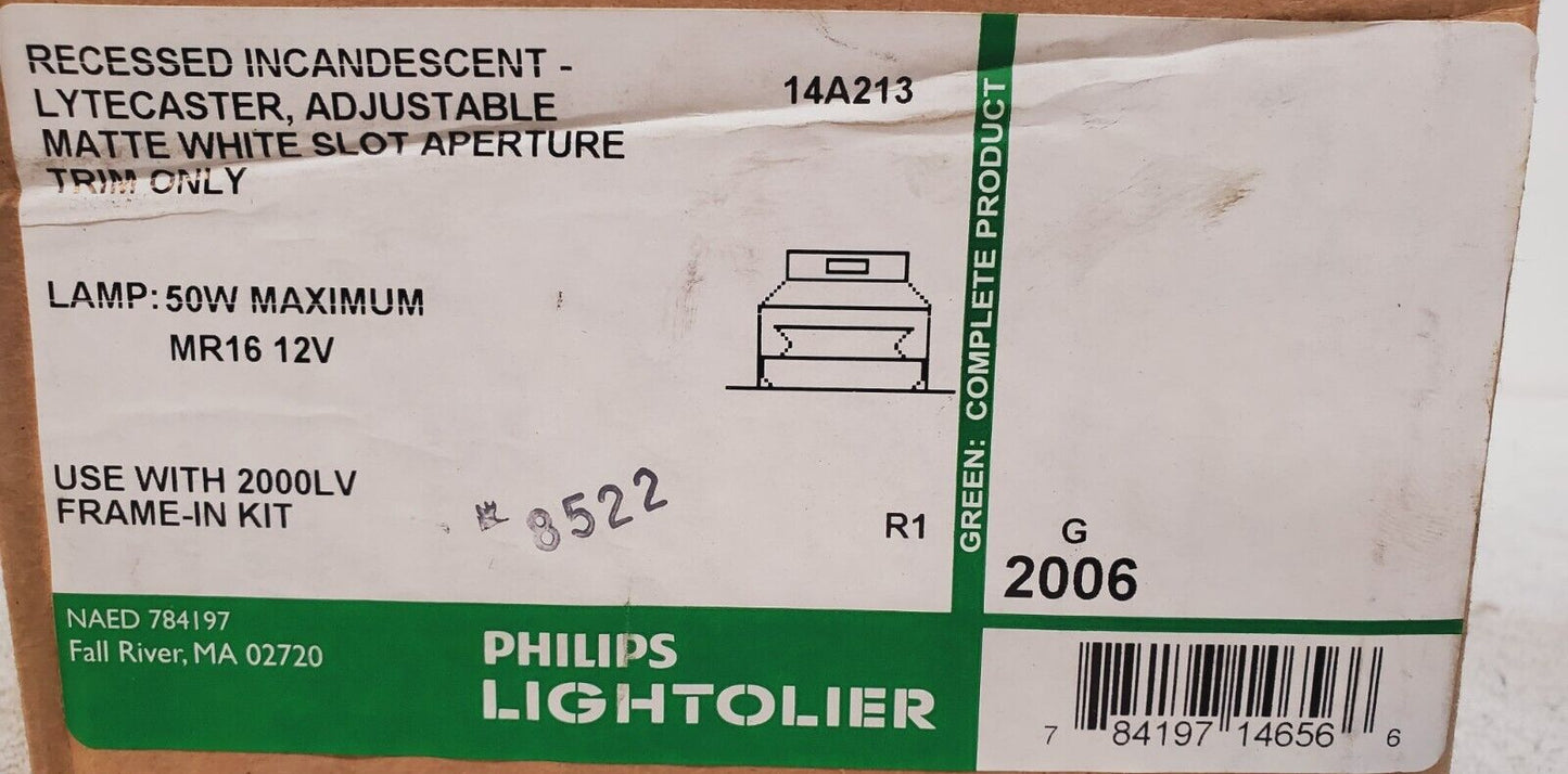 Philips Lightolier Recessed Incandescent Lytecaster 14A213 | 1371R MR16 | 12V