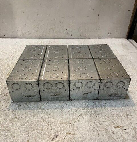 8 Quantity of Raco 697 3-Gang Masonry Boxes 67.3 cu in 3-1/2" Deep 5-1/2" Long