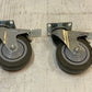 2 Pack of Equiptment Plate Casters with 4in Polyurethane Wheels (2 Quantity)