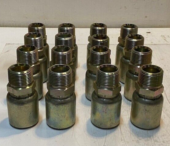 16 Quantity of Hydraulic Hose Male Crimp Fittings 7661-16TY (16 Quantity)