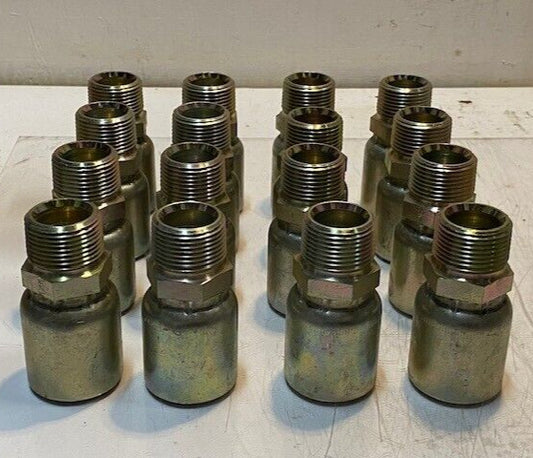 16 Quantity of Hydraulic Hose Male Crimp Fittings 7661-16TY (16 Quantity)