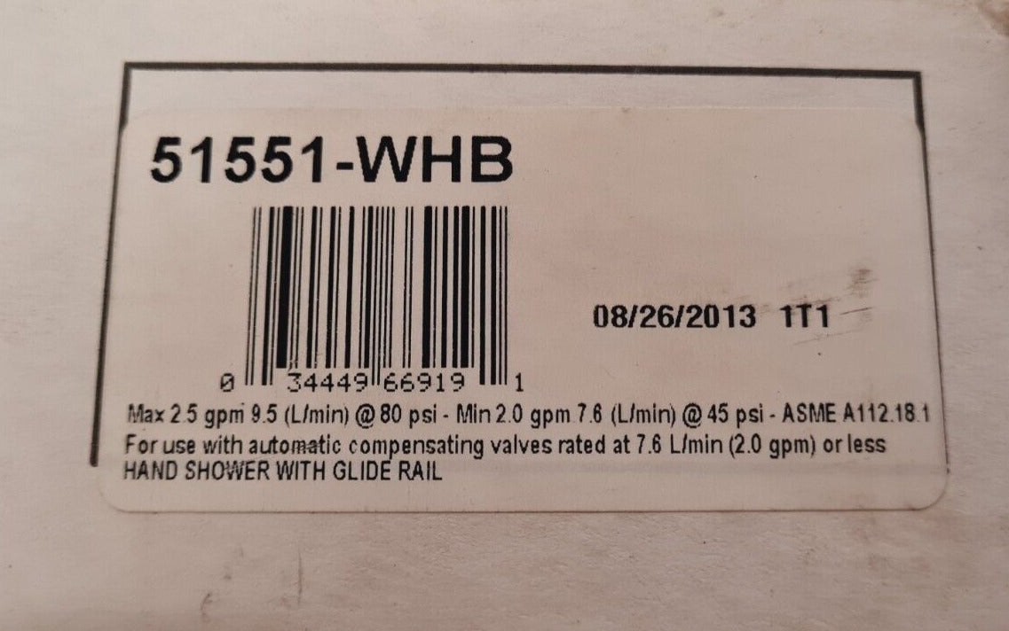 2 Qty. of Delta Hand Shower Set 51551-WHB | A112.18.1M  (2 Qty)