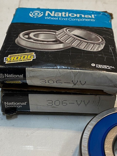 2 Quantity of National Bearings 306-VV 72mm OD 30mm Bore 19mm Thick (2 Quantity)