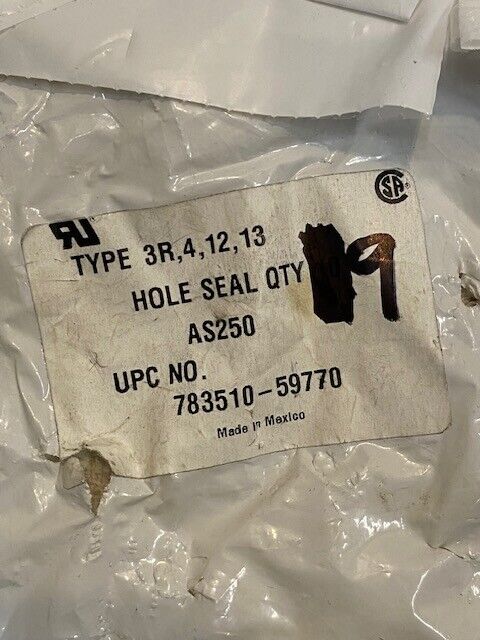 Bag of 9 Qty of Hoffman Hole Seals 59770 | AS250 | 783510-59770