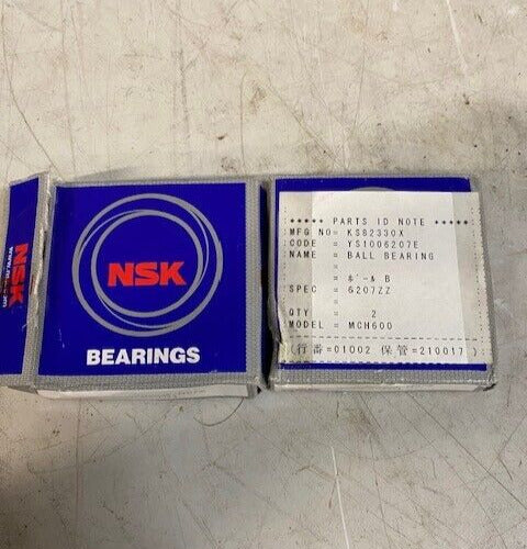 2 Quantity of NSK 6207ZZCM Roller Bearings 35x72x17mm (2 Quantity)