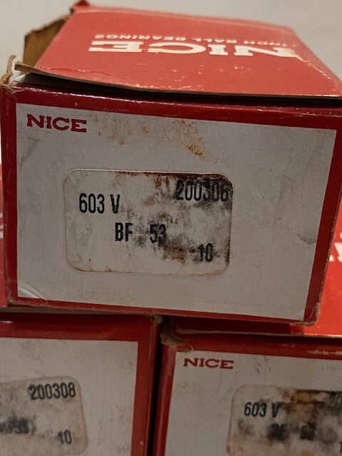 5 Quantity of NICE 603V Ball Bearings Pack of 10 (50 Quantity Total)