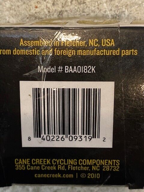 Cane Creek Bicycle Cycle Bike Angle Set Cup BAA0182K | ZS56 0.5 Degree Offset