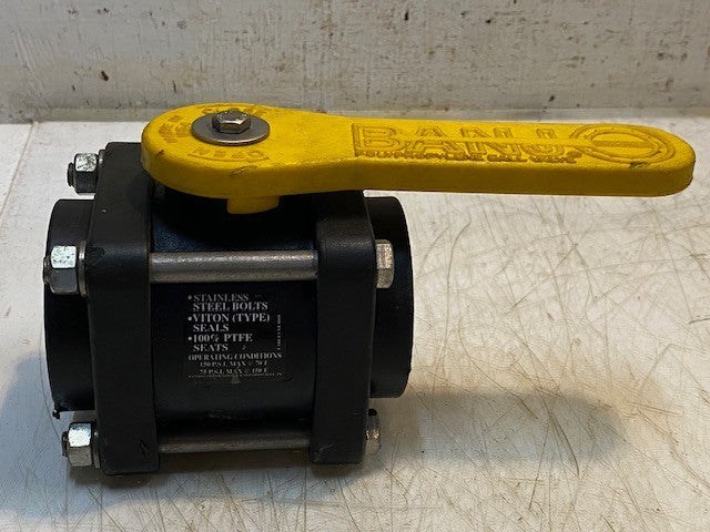 BANJ Polypropylene Ball Valve Stainless Steel Bolts 57mm Bore 150PSI Max