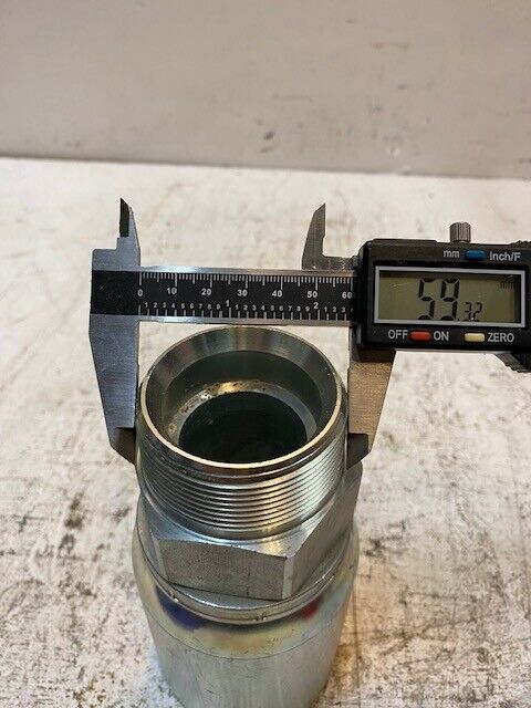 Large Crimp Coupling Hydraulic Hose Fitting PL A04000-32 OH 6-1/2" T 38mm Bore