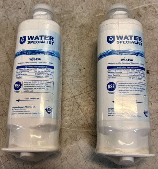 2 Quantity Water Specialist WS645A Replacement Filter For Samsung DA97-17376B