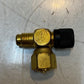 2 Quantity of Robinair 40398 Access Tees 1/4 MFL x 1/4 MFL w/ Core (2 Quantity)