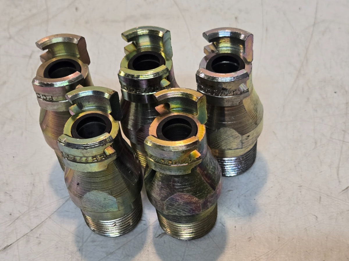 5 Quantity of Dual Lock Couplings for Dixon PM16 | 1" Thread 1/2" Plug (5 Qty)