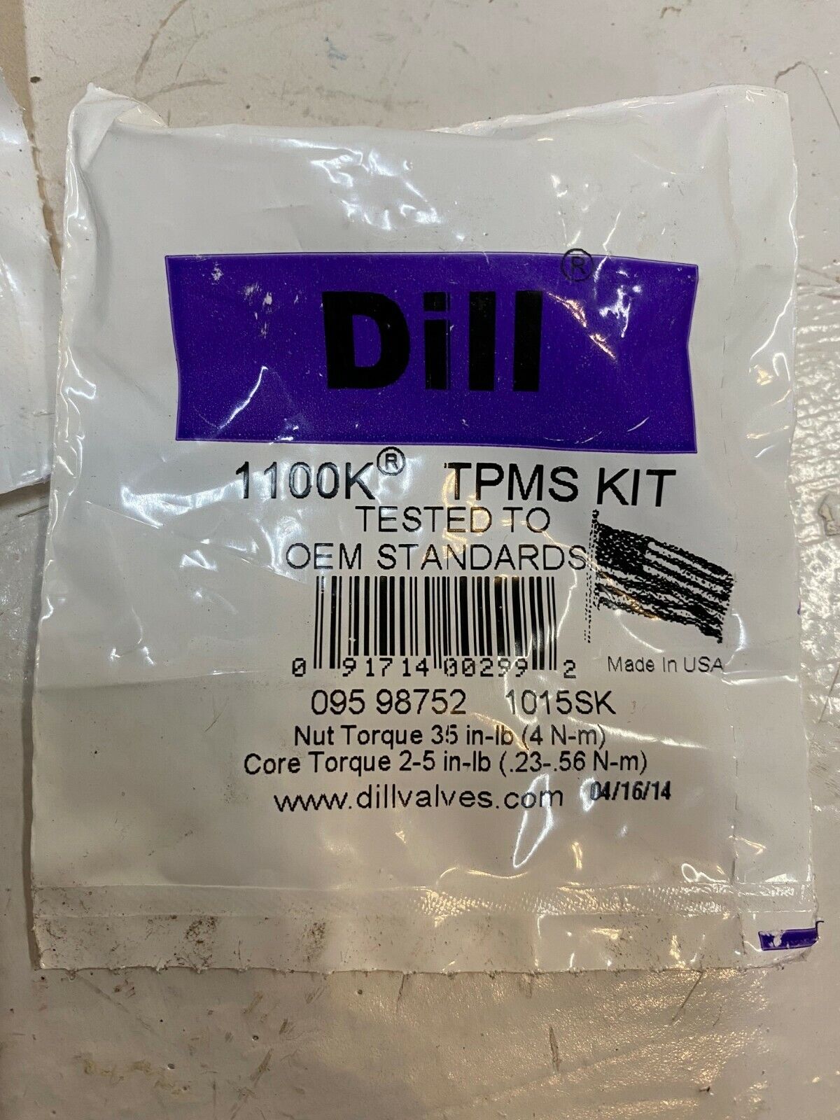 11 Tire Pressure Monitoring Systems (TPMS) Sensor Service Kit-Base Dill 1100K