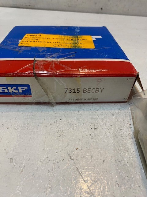 SKF Ball Thrust Angular Contact Bearing 7315BECBY | 75x160x37mm