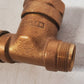 2 Qty. of Mueller Brass Service Tee 110 CTS Ends 3/4 x 3/4 x 1 | H-15381 (2 Qty)