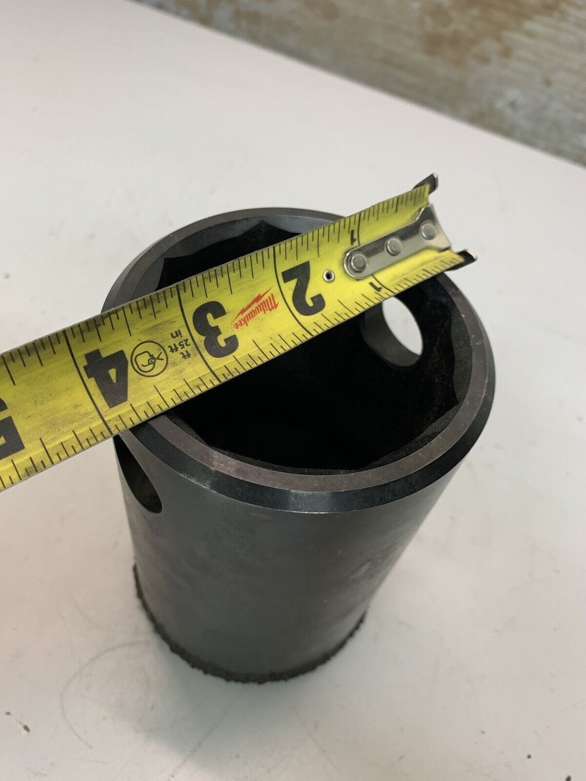 3” Diameter Impact Socket with Pin Hole 6” Tall