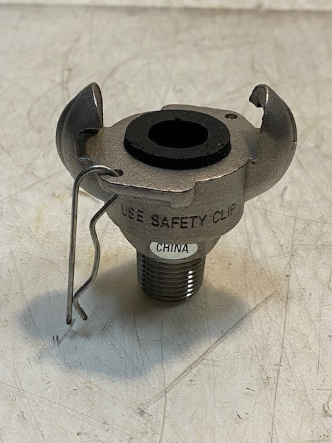 Air Hose Coupling 50ME SS316 | 21mm Thread 12mm Bore 2-3/8" Wide 2-5/8" Tall