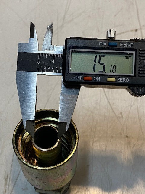 2 Quantity of Hydraulic Male Crimp Hose Fittings 43C12U | 43C12J | 911 (2 Qty)