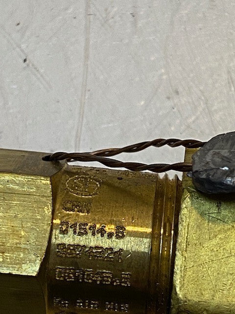 Brass Refrigeration Pressure Relief Valve CAT No. 3220, 3C2CA, 283C, D1514.B