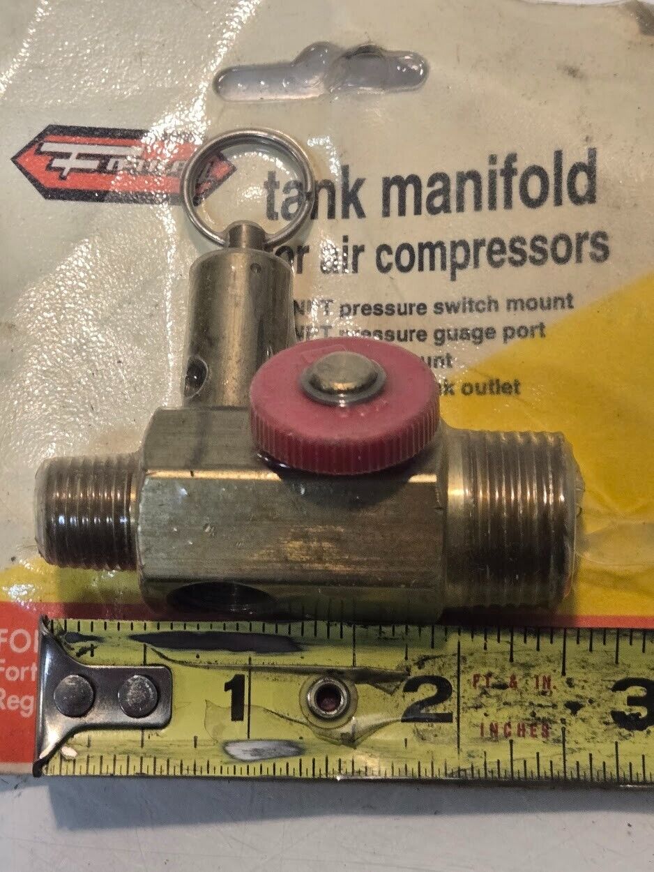 Forney Tank Manifold for Air Compressors 75549 | 032277755499 | 1/2" Tank Mount