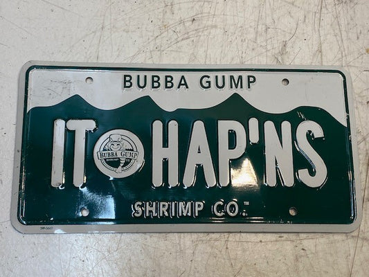 Bubba Gump Shrimp Co. It Hap'ns License Plate 09F-0669