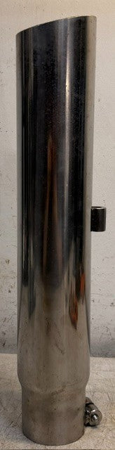 Pypes Angle-Cut Exhaust Tip With Side Mounting Bracket 2.5 In Inlet 3 In Outlet