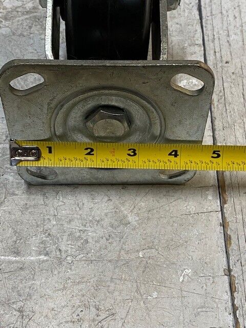 2 Qty of 5"x2" Swivel Casters Polyolefin 4-1/2"x4" Mount (2 Quantity)