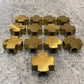 13 Quantity of Parker Cross Female Brass Fluid Connectors 2205P-4 (13 Quantity)