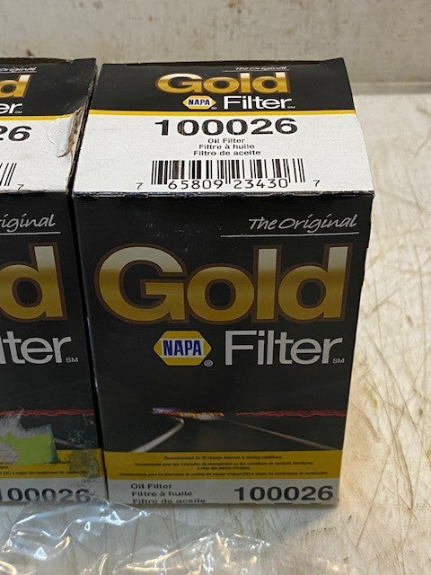2 Quantity of NAPA Gold Filters 100026 Engine Oil Filters (2 Quantity)