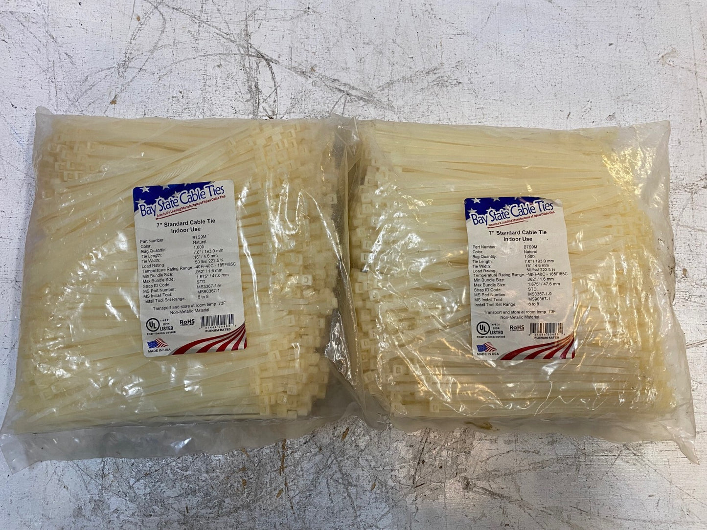 2,000 Qty of Southwire B7S9M 7" Standard Cable Ties 50lb Strength (2,000 Qty)