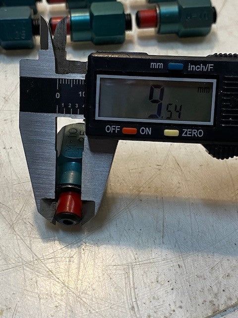 7 Quantity of M-10 1.25 Check Valves 44mm Long 19mm OD 9mm Thread (7 Quantity)