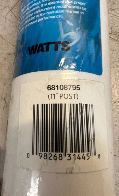 Watts Quick-Change 11" Post Carbon Water Filter 68108795 Drinking System