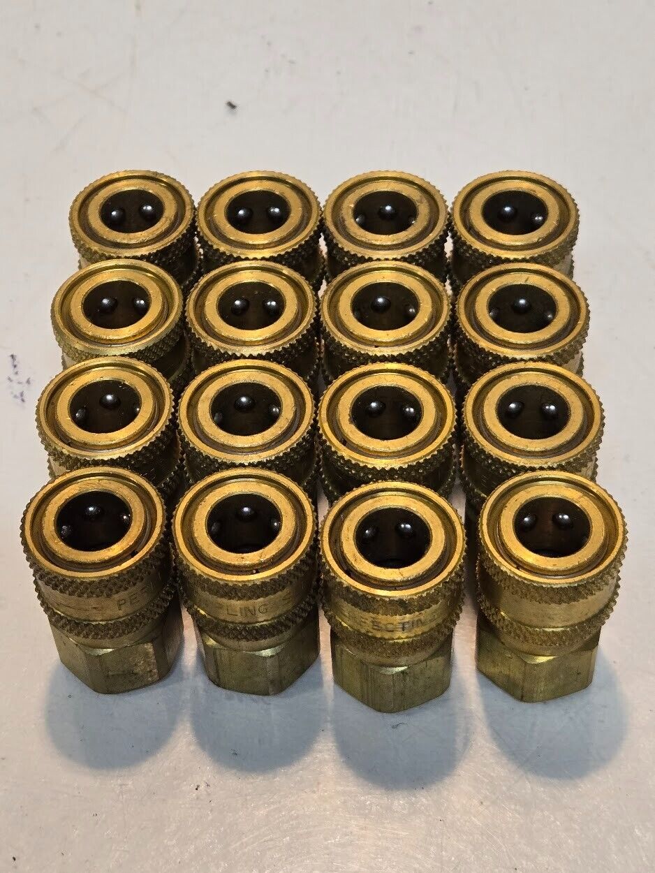 16 Quantity of Perfecting Coupling Series E 1/4" Quick Couplings FNPT (16 Qty)