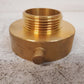 6 Qty. of Fire Hydrant Adapters w/Pin Lug 2.94"Female x 1.98" Male Brass (6 Qty)