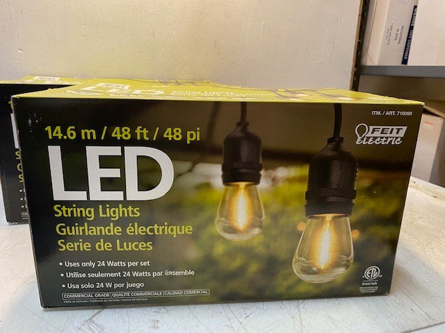 2 Qty of Feit Electric 48ft LED 24 Bulbs String Light Sets 710090 (2 Qty)