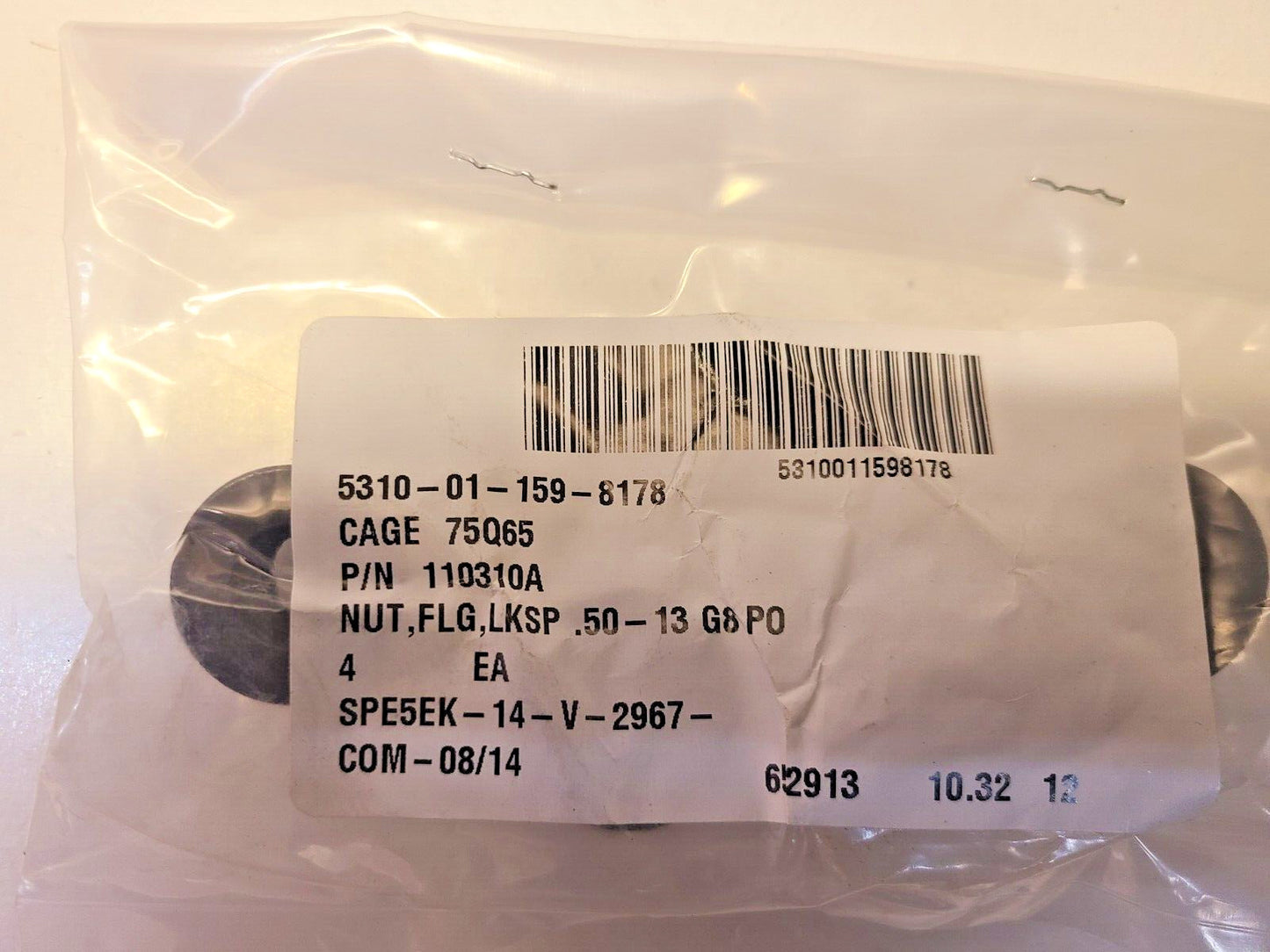 70 Qty of Lock Nuts 110311A | 115303A | 60861AX | 110310A (70 Qty)