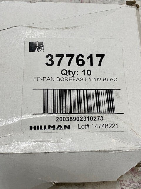 10 Pack of Hillman 377617 1-1/2" x 3/16" Pan Head Borefasts (10 Quantity)
