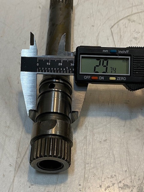 Input Drive Shaft 8-3/4" L 20mm End 9mm ID 28-Spline 33mm OD 30mm End