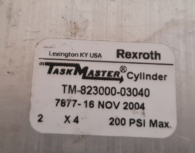 Rexroth TaskMaster Pneumatic Cylinder TM-823000-03040 | 7877-16 | 200 PSI MAX