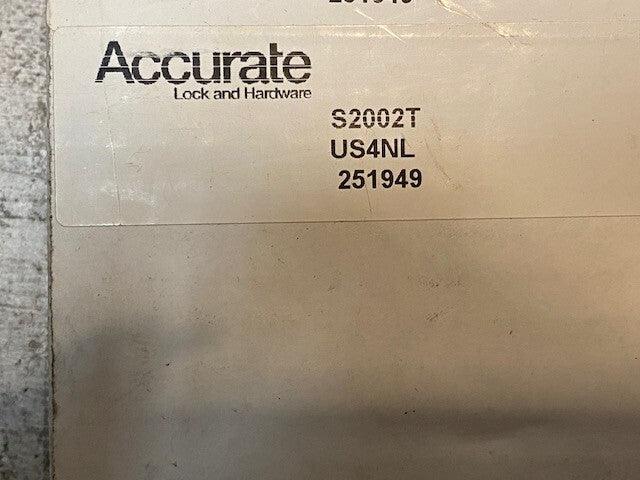 Accurate S2002T | US4NL | 251949 7" Rectangular Flush Pull with Thumbturn