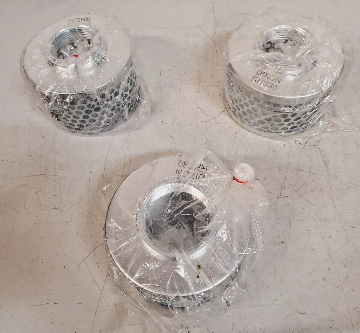 3 Quantity of Dixon Round Hole Suction Hose Strainers RHS30 (3 Qty)