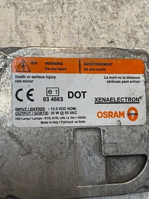 Osram Xenaelectron 034663 13.5 VDC NOM 35 W @ 85 VAC