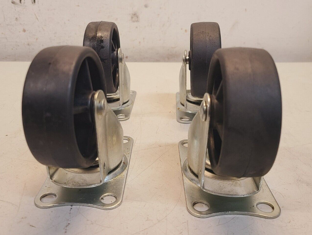 4 Quantity of Heavy Duty Plastic Casters 3" Diameter (4 Qty)