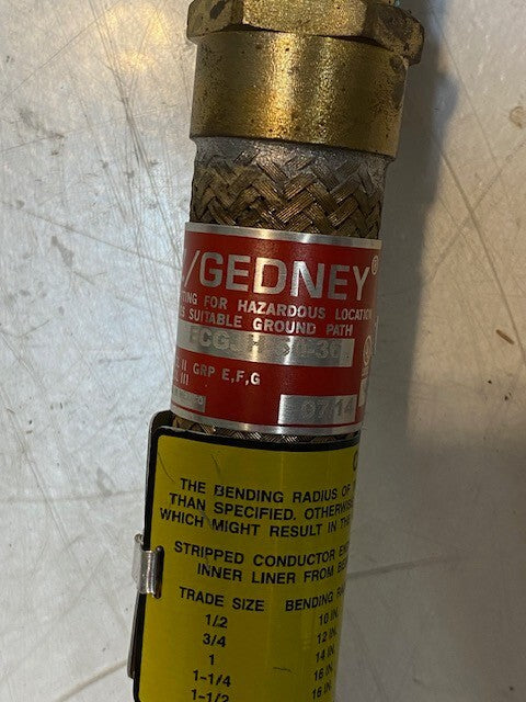 OZ/Gedney ECGJH-50-36 | 1/2 Bronze Braid Flexible Conduit Coupling 42" Long
