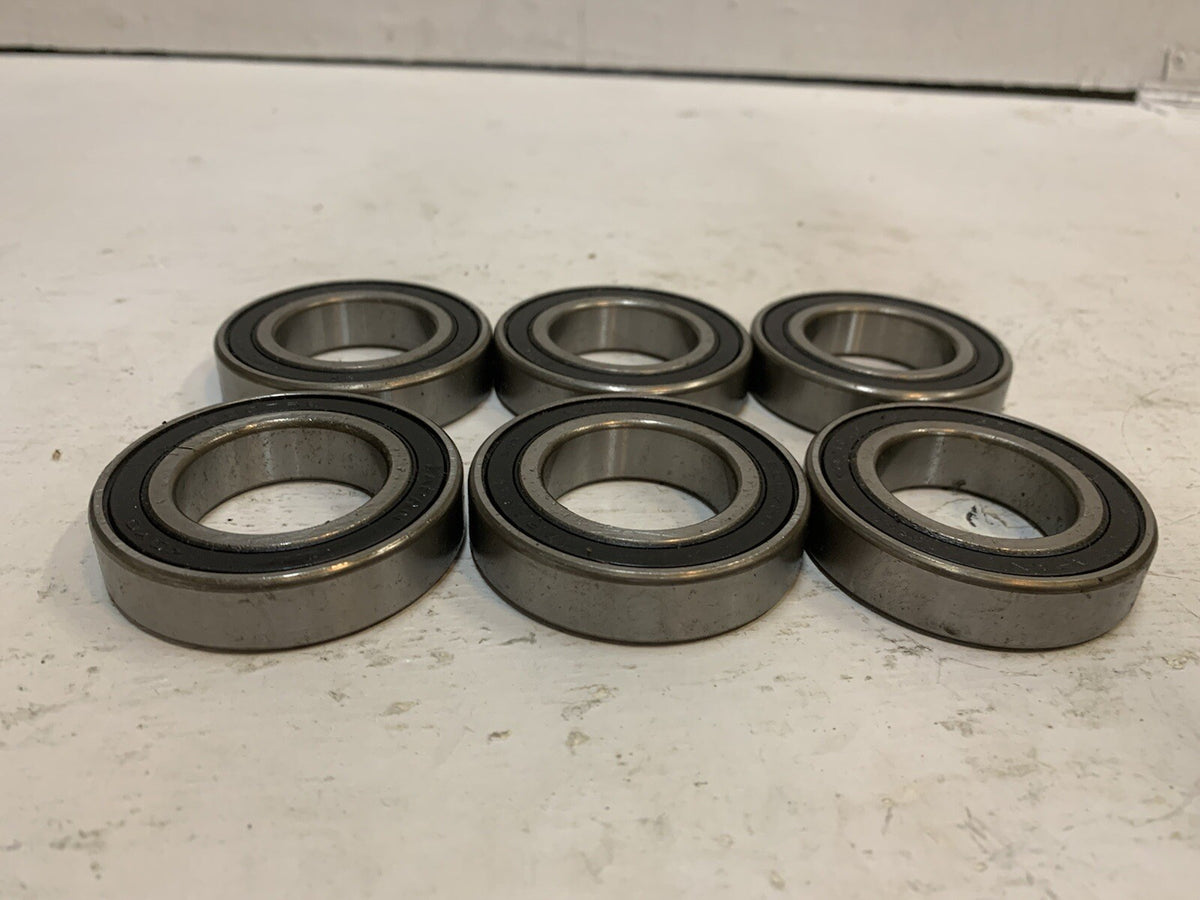 6 Pack of Koyo 6007RS Radial Ball Bearings 35mm ID, 62mm OD, 14mm Wide (6 Pack)