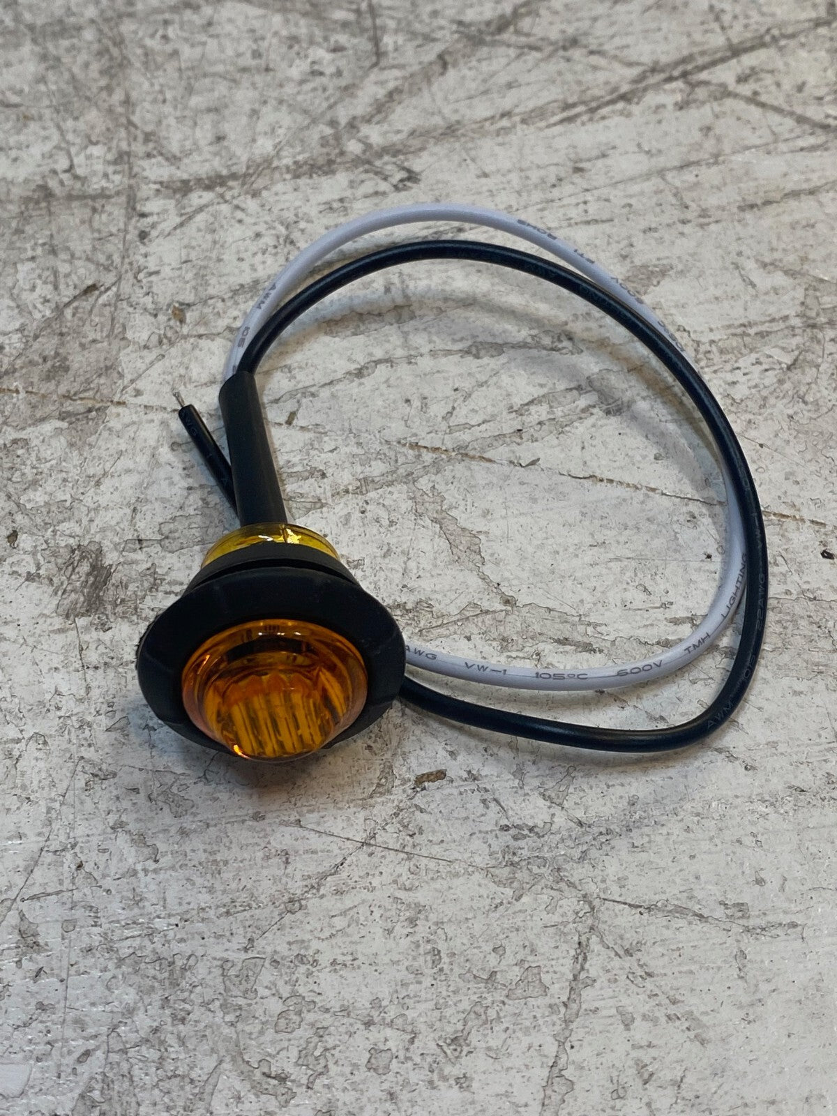 (200 Quantity) 4 Bags of 50-Pack Mini Round 3/4" Clear Lens Amber LED Buttons