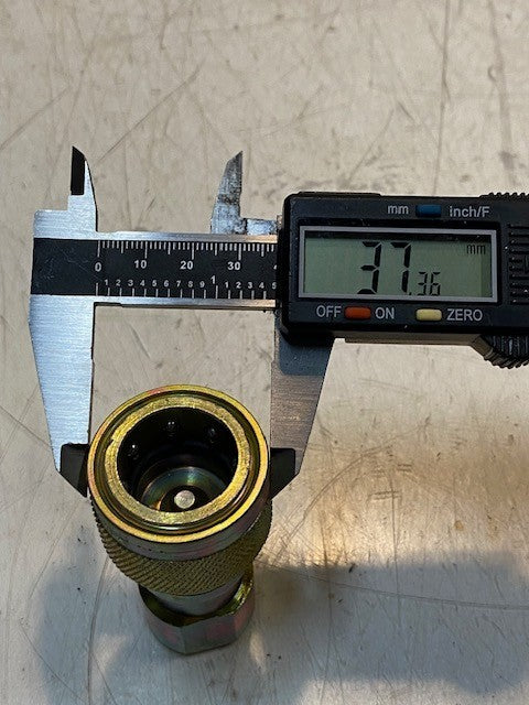 Pioneer Hydraulic Quick Disconnect Female Coupler 37mm OD 18mm Bore