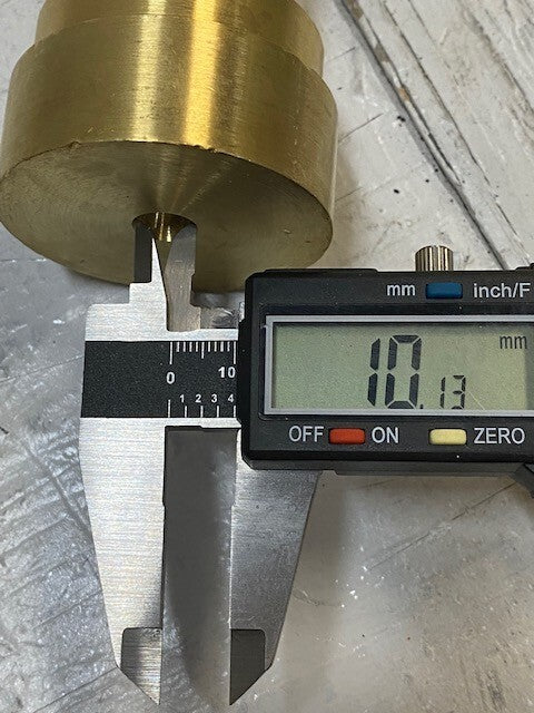 Brass Fire Hose Rack Nozzle No Thread Connection 55mm Top OD 10mm ID 49mm Bottom