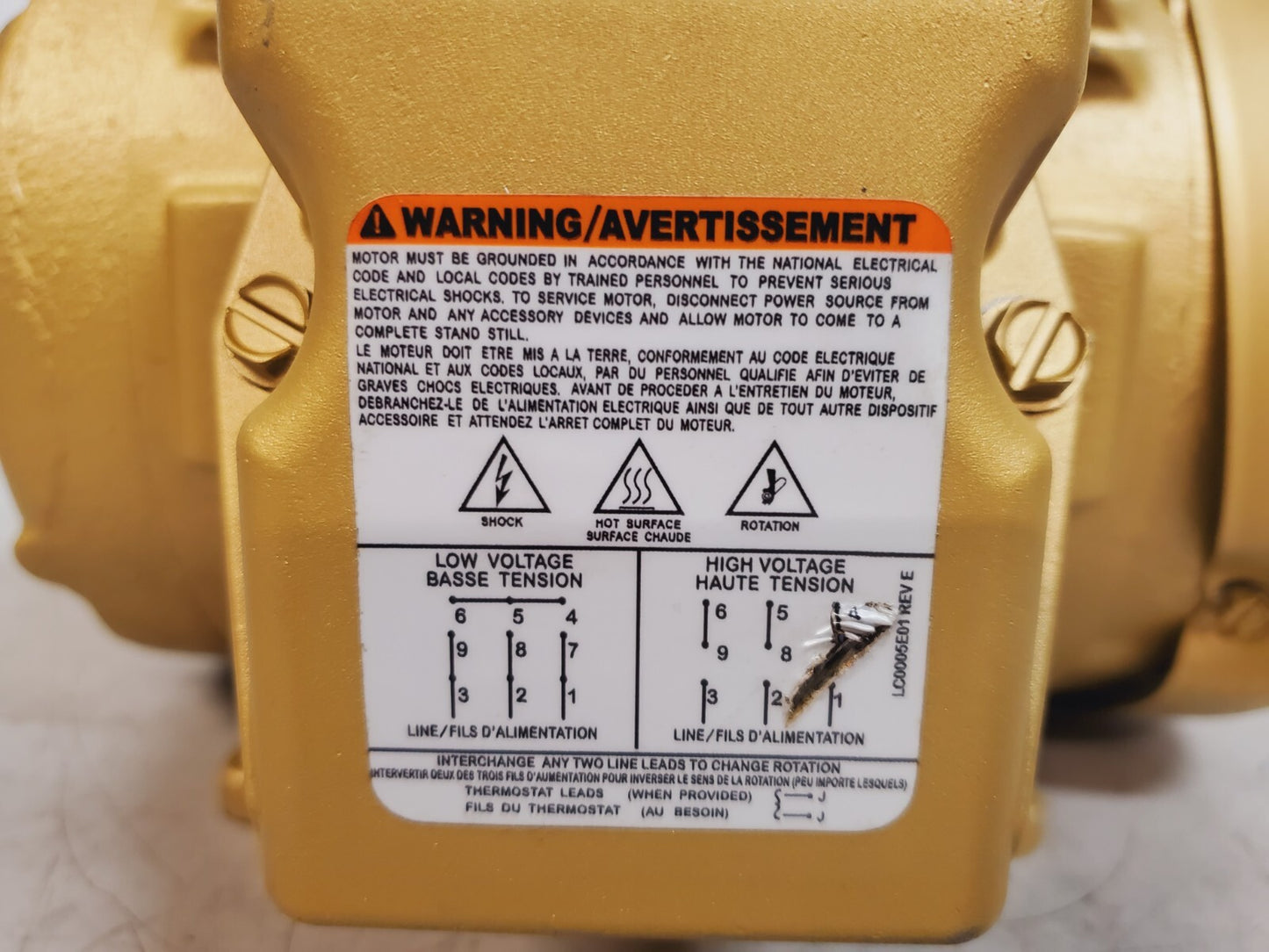 Baldor Reliance 1208189467-10 | M05C001X091G1 | 230/460V | 3.4/1.7A Motor